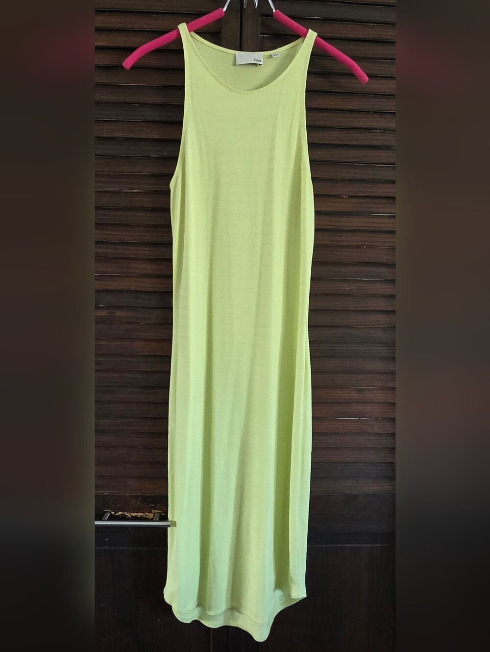 Aritzia Wilfred Free Neon Yellow/Green Dress